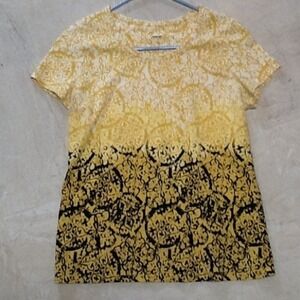 Style & Co. Black and yellow top